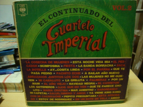 Vinilo Cuarteto Imperial El Continuado Volumen 2 C3