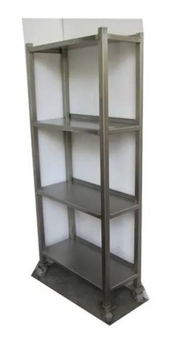 Anaquel De 4 Entrepaños 34x79x180 En Acero Inox.304