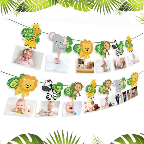 Banderín De Cumpleaños De Jungle Safari, Nuevo