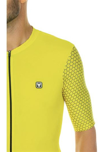 Camisa Ciclismo Masculina Free Force Classic Grids Amarela