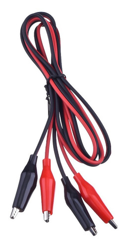 Cable Electrónica Rojo Negro Prueba Arduino Caimán 1 Metro
