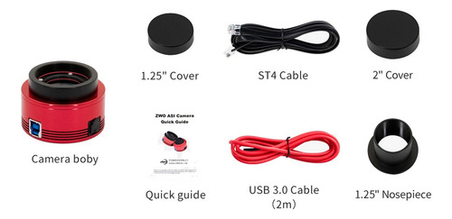 Zwo Asi585mc Cámara Para Telescopio Color Rojo