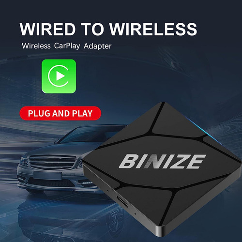 Adaptador Inalámbrico Carplay Binize 2023, El Chip Más Nuevo