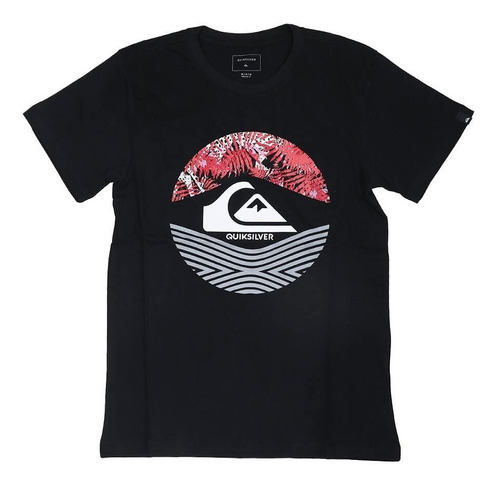 Camiseta Quiksilver Bas Filter - Preto