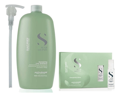 Energizing Alfaparf Anti Caída Shampoo Y Ampolletas