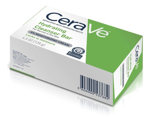 Imagen 4 de 5 de Cerave Barra Limpiadora Hidratante 128 Gr Piel Normal A Seca