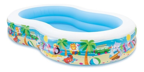 Piscina Inflable Infantil Rectangular Centro Marino Intex