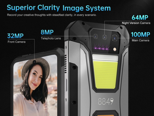 // Celular 8849 Tank 2 De 12gb 256gb 155000mah Con Proyector