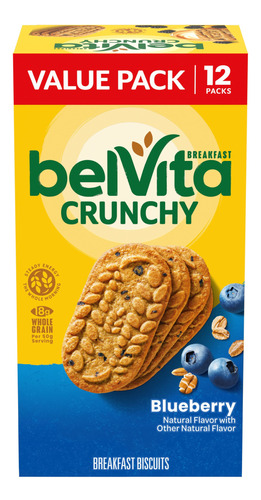 Belvita Blueberry Breakfast Biscuits, 12 Paquetes (4 Galleta