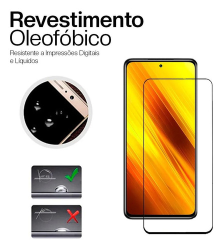 Pelicula De Vidro 3d Poco X3 X3 Pro X3 Nfc Cobre Toda Tela