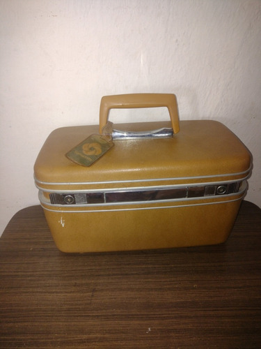 Neceser Maletin Cosmetiquera Antiguo Samsonite 70s Original Café Claro Ninguno (Usado)