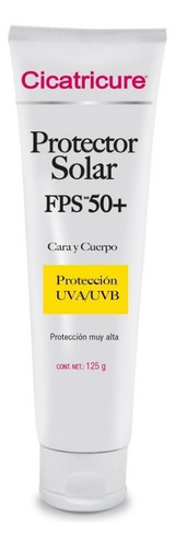 Protector Solar Cara Y Cuerpo Cicatricure Fps 50+ 125 G