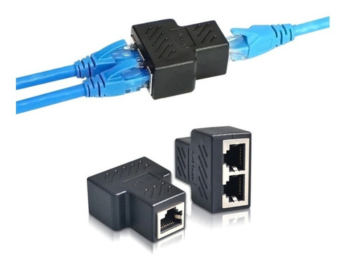 Imagen 1 de 2 de Adaptador Divisor De Red 1 A 2 Rj45 Splitter Ethernet Lan