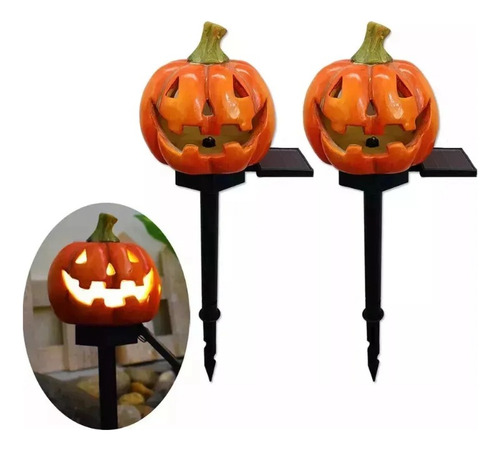 Linterna Solar De Calabaza Para Jardín, Halloween, 2 Uds.