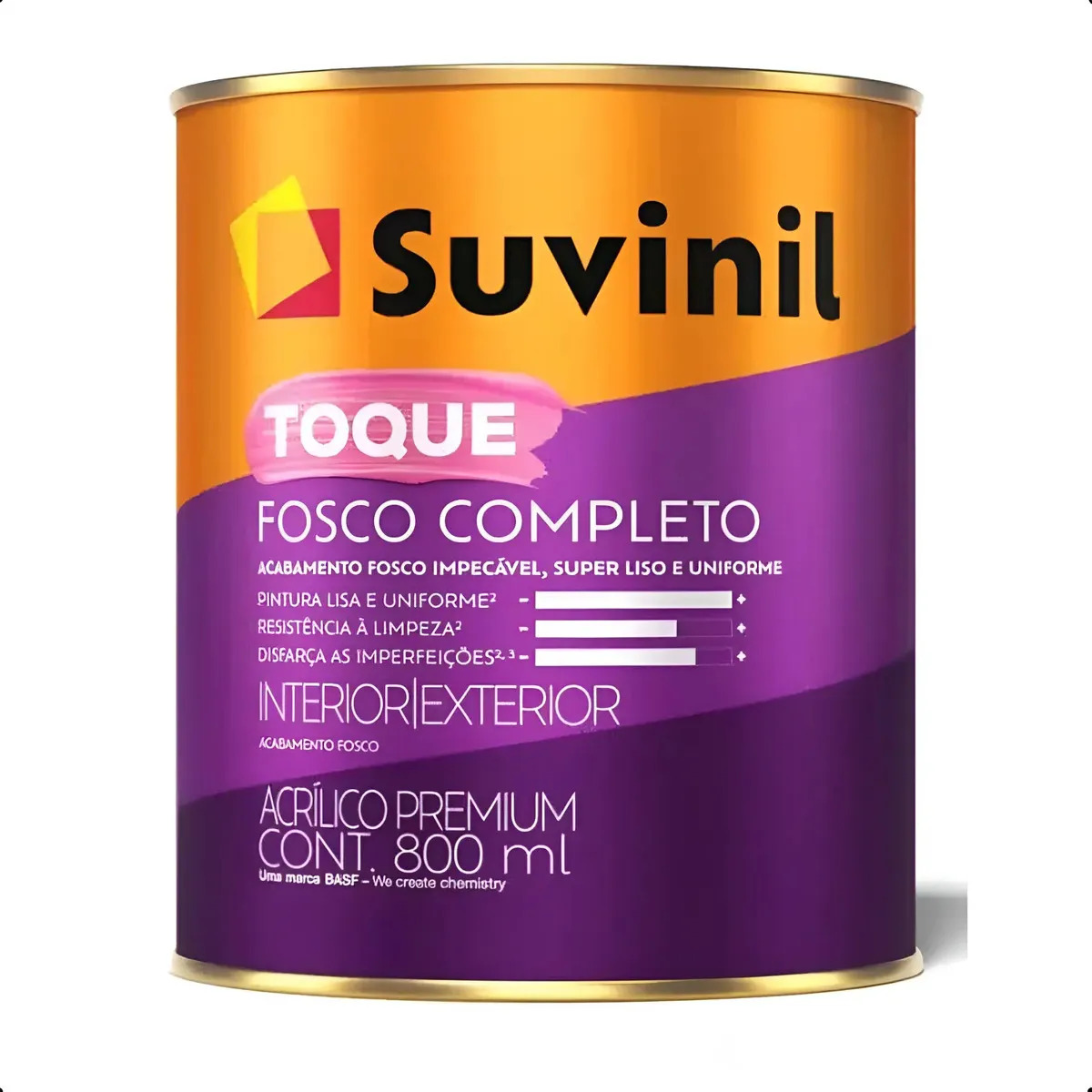 Tinta Parede Suvinil Fosco Lavável 0,800ml Cores Cor Algodão Egípcio