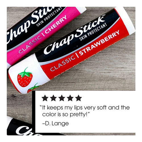 Bálsamo Labial Chapstick Fresa - Packx3