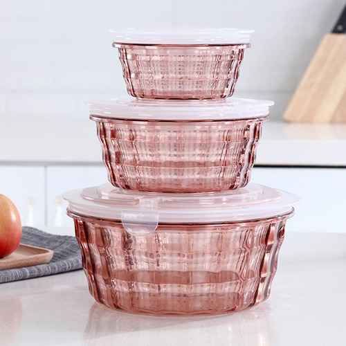 3 Piezas De Ensaladera Transparente Para Servir Cereales,