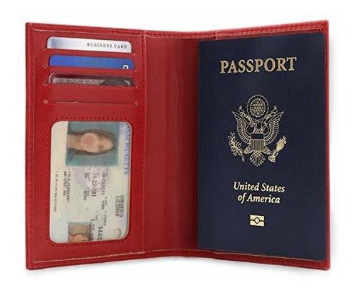 Cartera De Pasaporte De Cuero Oto Angelino - Bloqueo 3wklw