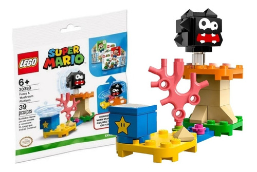 Lego Super Mario 30389 Set Expansión Fuzzy & Mushroom Platef