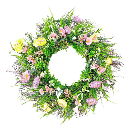 Casa De Primavera Y Verano Con Simulación De Flores Silvestr