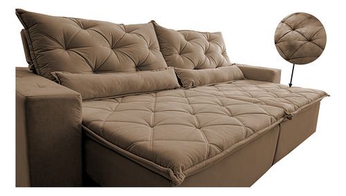 Cama inBox Lisboa/Magnum 2,12 Sofá Castor Liso