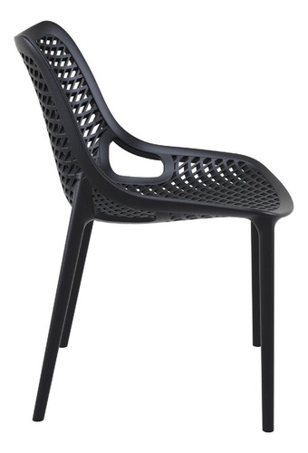 Pack 4 Sillas Comedor Resistent Exteriores, Lavables, City Color Negro