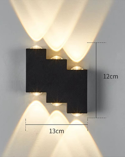 Pack X2 Lampara Aplique De Pared Diseño Escalera Jardin Dorm