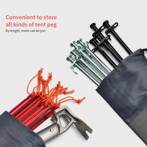 2 Canopy Tent Pegs Storage Bag Holder Case Hammer Pouch