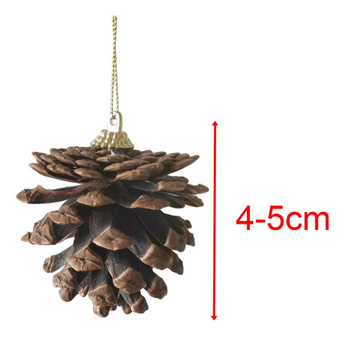 4 X 10x Decoraciones Colgantes De Conos De Pino Navideños