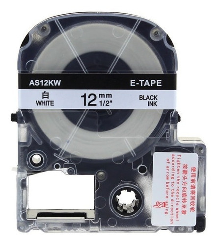 Imagen 4 de 7 de Cinta Etiqueta Negro/blanco 12mm 8m Epson Labelworks Lw-300