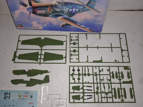 Avion P-51b Mustang Kit Hasegawa Escala 1/72 (Usado)