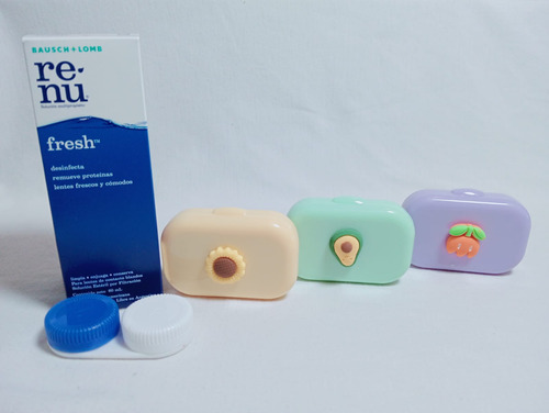 Kit De 3 Estuches Para Lentes Contacto Accesorio De Limpieza