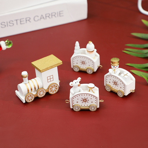 - Tren Navideño De Madera For Decoración Del Hogar