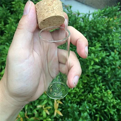 Botellas De Vidrio Vials Tarros Test Tubo Con Tapon De Corch