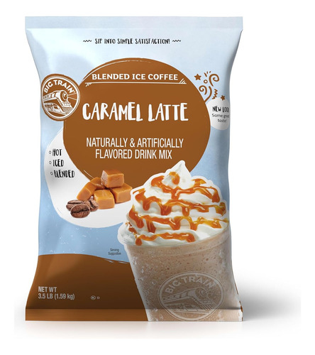 Mezcla De Bebida De Café Helado Mezclado De Caramelo Latte B