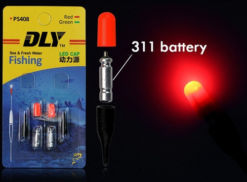 2 Puntas Luminosa Para Pesca Nocturna Color Verde O Rojo