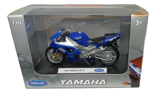 Yamaha Yzf-r1, Escala 1:18,welly,12cms De Largo. 