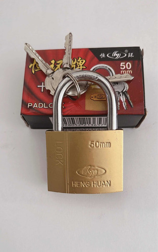 Cadeado Tetra 50mm Cadeado Grande Portão Segurança Cor Dourado