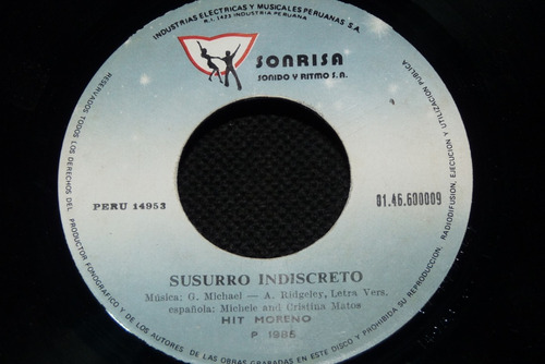 Jch- Gustavo Hit Moreno Susurro Indiscreto Nueva Ola 45 Rpm