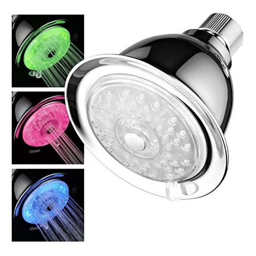 Luminex Por Powerspa 7color 4setting Cabezal De Ducha Led C