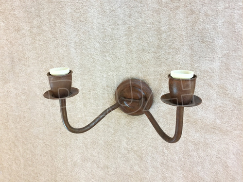 Imagen 6 de 8 de Aplique Pared Doble 2 Luces - Hierro Óxido