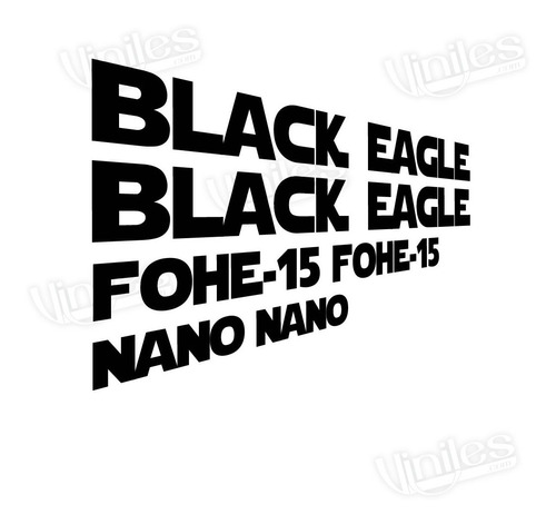 Paquetes De 6 Calcomanias Black Eagle