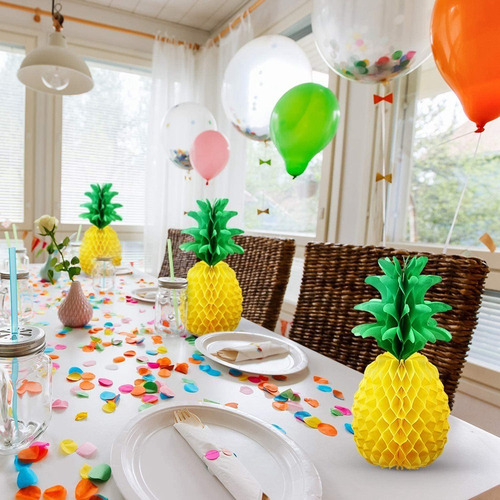 Centro De Mesa En Forma De Panal Con Forma De Piña, Papel De
