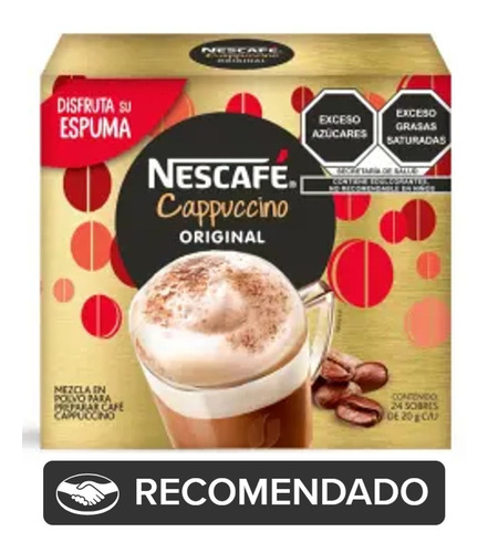 Polvo P/ Preparar Café Nescafé Cappuccino 24 Sobres 20g C/u