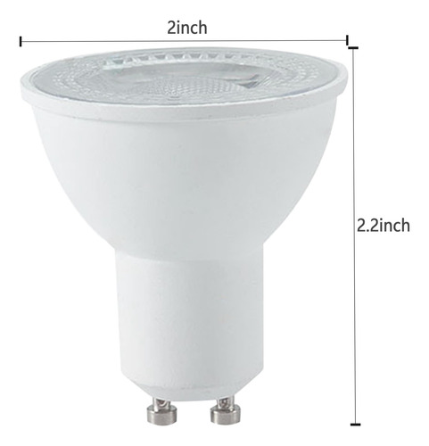Pacote Com 12 Lâmpadas De Led Bravsekai Gu10, 3000 K, Blanca