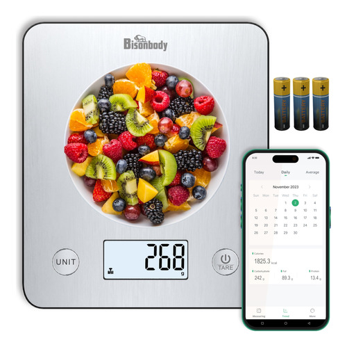 Bisonbody Bascula Digital De Cocina De Alimentos Con Aplicac