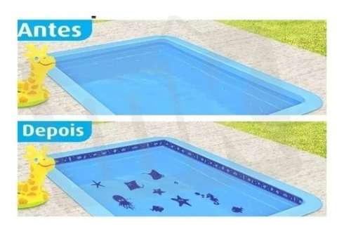 Adesivo Decorativo Para Fundo De Piscina Infantil Cor Azul-marinho