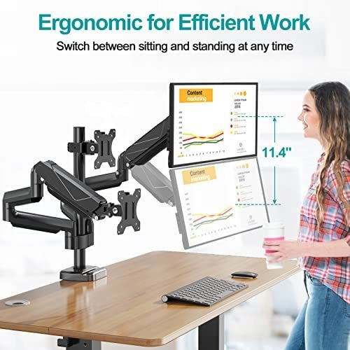 Soporte Para Tres Monitores Mount Pro, El Brazo De Escritori