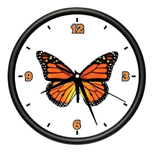 Signmission Clock 1 Mariposas De Pared Monarca Decoración De