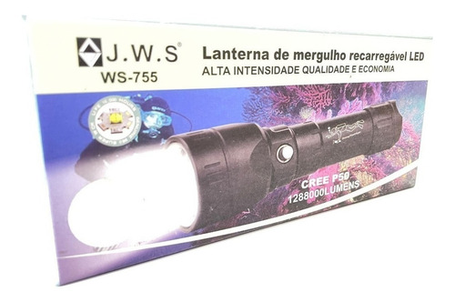 Lanterna Profissional Mergulho Led P50 3 Modos Original Jws®